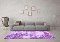 Machine Washable Abstract Purple Modern Rug, wshabs5606pur