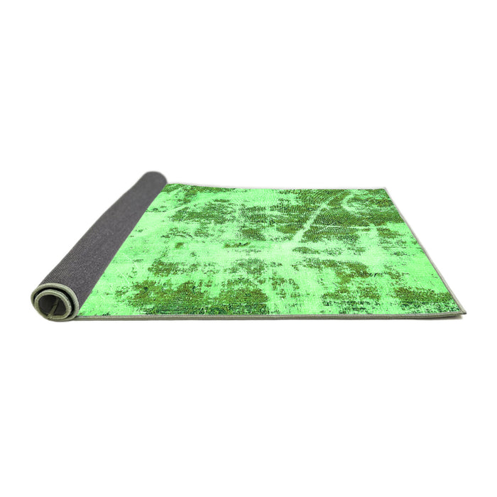 Sideview of Abstract Green Modern Rug, abs5606grn