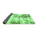 Sideview of Abstract Green Modern Rug, abs5606grn