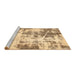 Sideview of Machine Washable Abstract Brown Modern Rug, wshabs5606brn