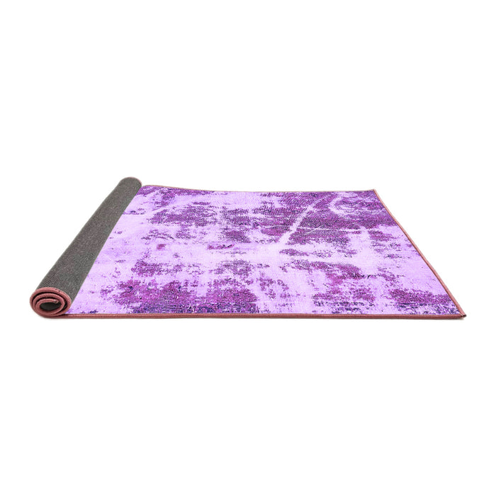 Sideview of Abstract Purple Modern Rug, abs5606pur