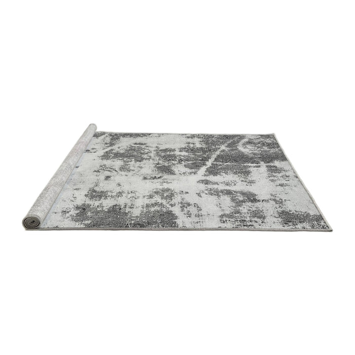 Sideview of Machine Washable Abstract Gray Modern Rug, wshabs5606gry
