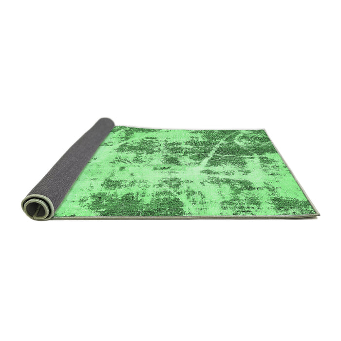 Sideview of Abstract Emerald Green Modern Rug, abs5606emgrn