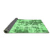 Sideview of Abstract Emerald Green Modern Rug, abs5606emgrn