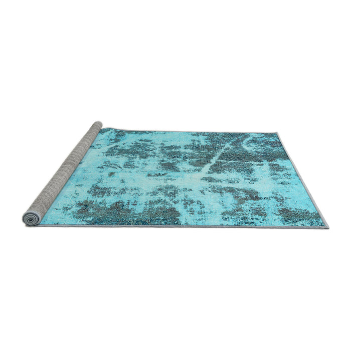 Sideview of Machine Washable Abstract Light Blue Modern Rug, wshabs5606lblu