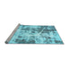 Sideview of Machine Washable Abstract Light Blue Modern Rug, wshabs5606lblu