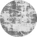 Round Abstract Gray Modern Rug, abs5606gry