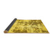 Sideview of Abstract Yellow Modern Rug, abs5606yw