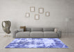 Machine Washable Abstract Blue Modern Rug in a Living Room, wshabs5606blu
