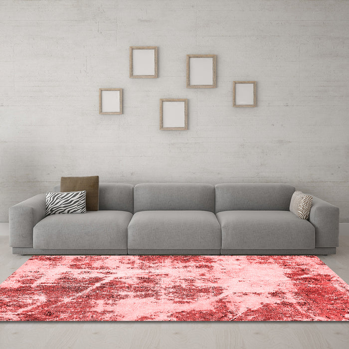 Modern Red Washable Rugs
