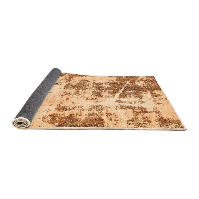 Sideview of Abstract Orange Modern Rug, abs5606org