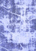 Machine Washable Abstract Blue Modern Rug, wshabs5606blu