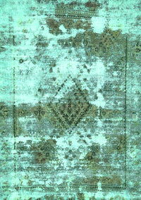 Abstract Turquoise Modern Rug, abs5607turq