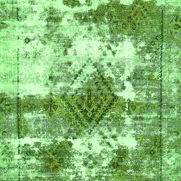 Machine Washable Abstract Green Modern Area Rugs, wshabs5607grn