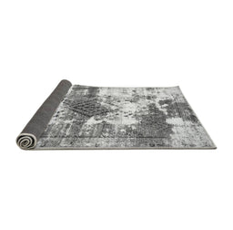 Sideview of Abstract Gray Modern Rug, abs5607gry