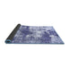 Sideview of Abstract Blue Modern Rug, abs5607blu