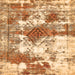 Square Abstract Orange Modern Rug, abs5607org