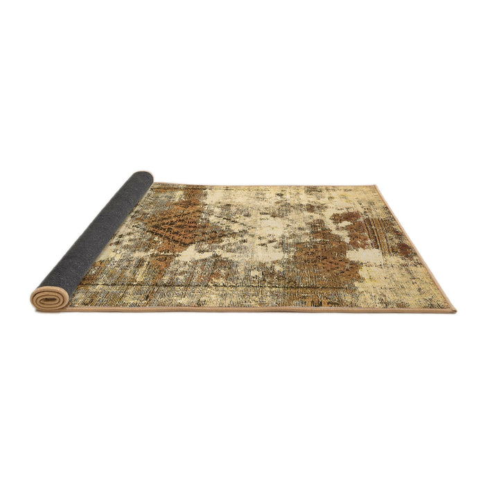 Sideview of Abstract Brown Modern Rug, abs5607brn