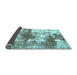 Sideview of Abstract Light Blue Modern Rug, abs5607lblu