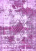 Machine Washable Abstract Purple Modern Area Rugs, wshabs5607pur