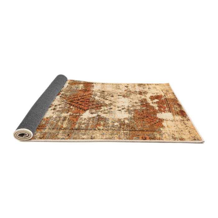 Sideview of Abstract Orange Modern Rug, abs5607org