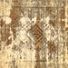 Square Abstract Brown Modern Rug, abs5607brn