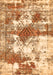 Machine Washable Abstract Orange Modern Area Rugs, wshabs5607org