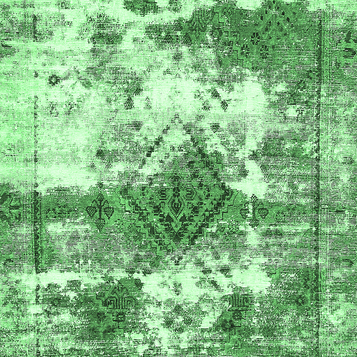 Abstract Emerald Green Modern Rug, abs5607emgrn