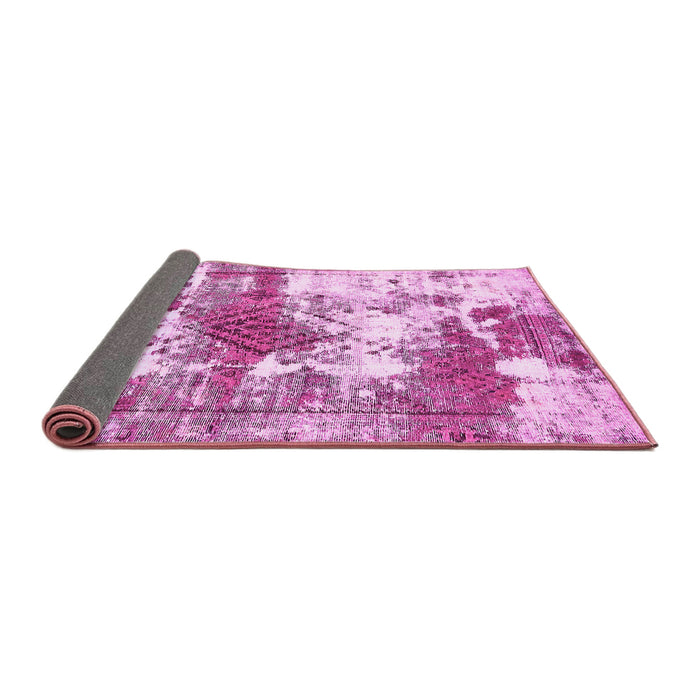 Sideview of Abstract Pink Modern Rug, abs5607pnk