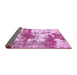 Sideview of Abstract Pink Modern Rug, abs5607pnk