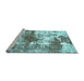 Sideview of Machine Washable Abstract Light Blue Modern Rug, wshabs5607lblu