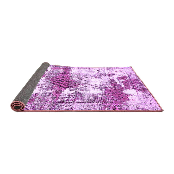 Sideview of Abstract Purple Modern Rug, abs5607pur