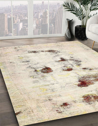 Abstract Camel Brown Solid Rug, abs5608