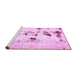 Sideview of Machine Washable Solid Pink Modern Rug, wshabs5608pnk