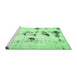 Sideview of Machine Washable Solid Emerald Green Modern Area Rugs, wshabs5608emgrn