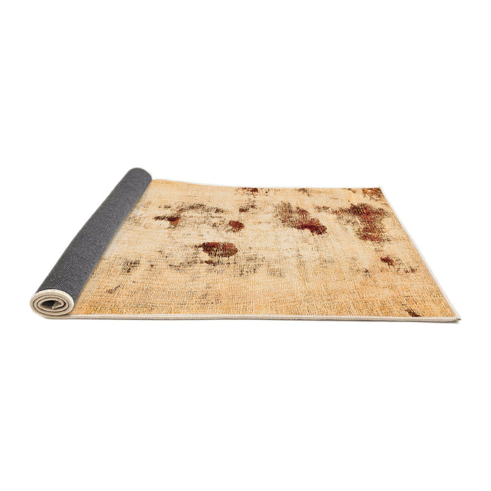 Sideview of Solid Orange Modern Rug, abs5608org