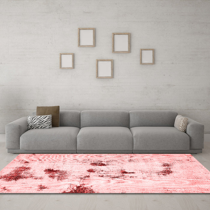 Modern Red Washable Rugs