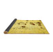 Sideview of Solid Yellow Modern Rug, abs5608yw