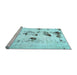 Sideview of Machine Washable Solid Light Blue Modern Rug, wshabs5608lblu