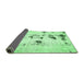 Sideview of Solid Emerald Green Modern Rug, abs5608emgrn