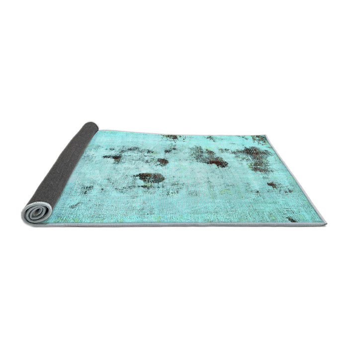 Sideview of Solid Light Blue Modern Rug, abs5608lblu