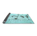 Sideview of Solid Light Blue Modern Rug, abs5608lblu