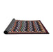 Sideview of Abstract Gunmetal Gray Modern Rug, abs5609