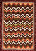 Machine Washable Abstract Orange Modern Area Rugs, wshabs5609org