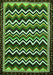 Machine Washable Abstract Green Modern Area Rugs, wshabs5609grn