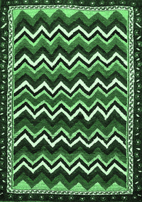 Abstract Emerald Green Modern Rug, abs5609emgrn