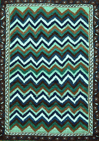 Abstract Turquoise Modern Rug, abs5609turq