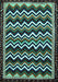 Abstract Turquoise Modern Rug, abs5609turq