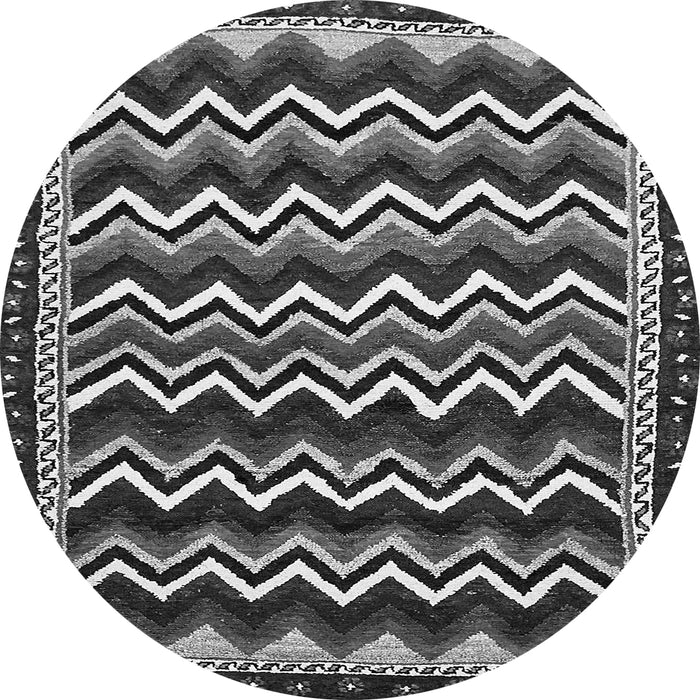Round Abstract Gray Modern Rug, abs5609gry