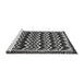 Sideview of Machine Washable Abstract Gray Modern Rug, wshabs5609gry